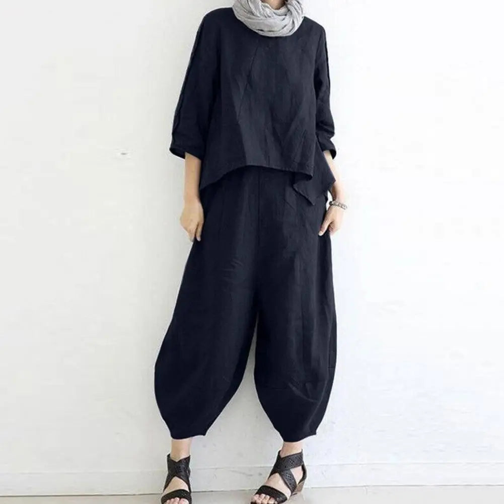 Luxe Harem Broek Pak Zwart Elegante Stijl