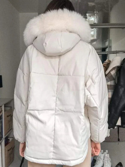 Nepbontjas Vrouwenjas Warm Raccoon Stijl