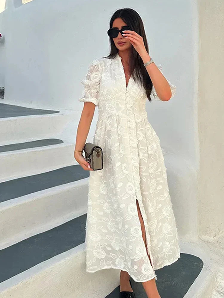 Elegante Jurk met Kant en Uitholling - StudioMarella