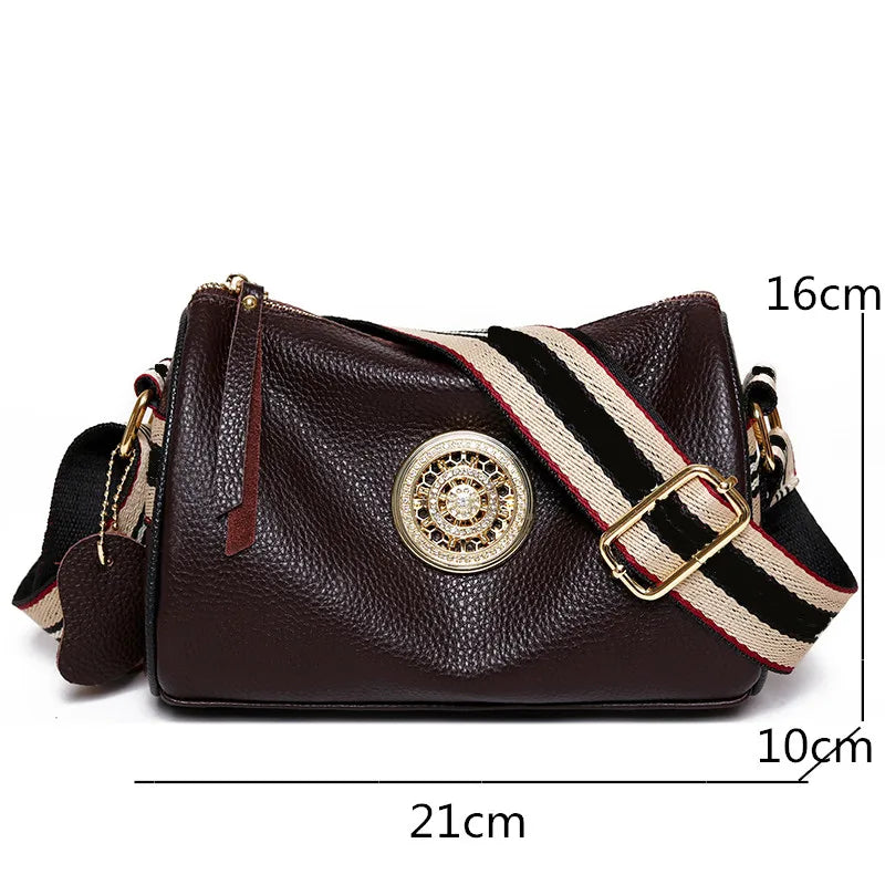 Luxe Lederen Draai Tas voor Dames