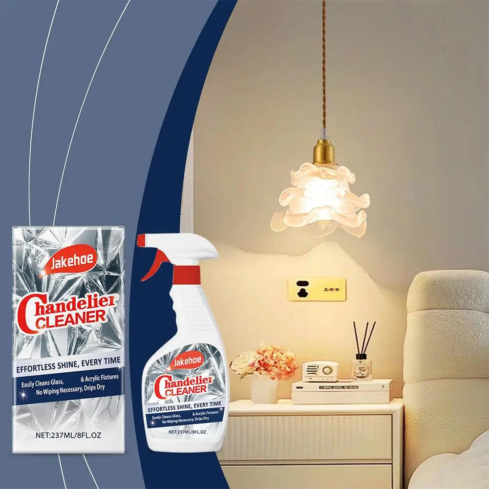 Lamp & Glas Reinigingsspray – Voor Kristallen Lampen, Glas en Metaal