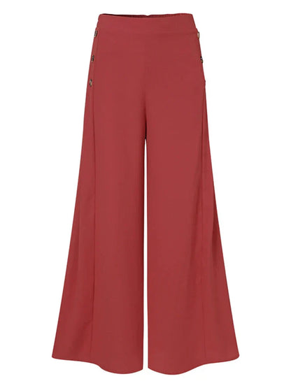 Rode Dames Pantalon Oversized Losse Zomerbroek