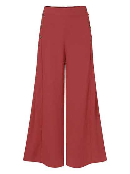 Rode Dames Pantalon Oversized Zomerbroek