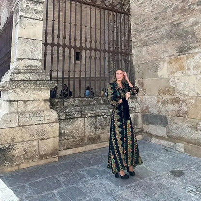 Rok Set Bloemen A-Lijn Jurk Vintage Stijl - StudioMarella