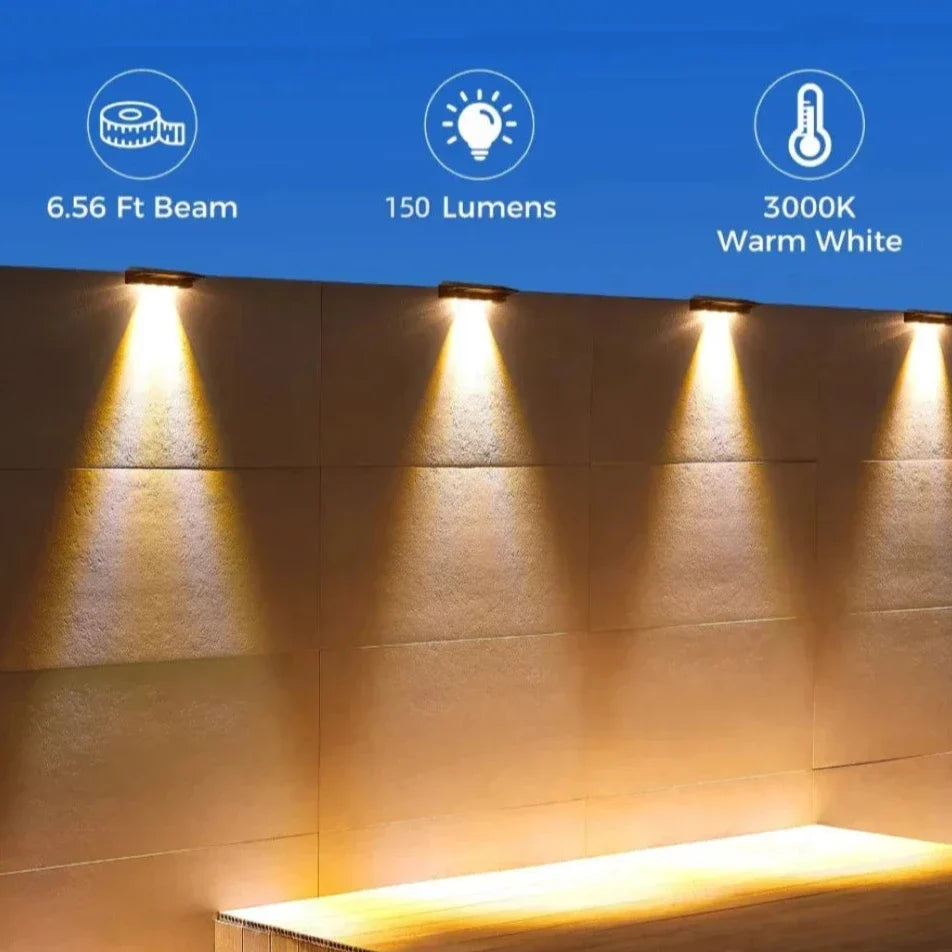 Zonne-energie Sfeerverlichting 2-Delige Set – Automatische Schemeringssensor Tuinverlichting voor Pad, Terras & Tuin
