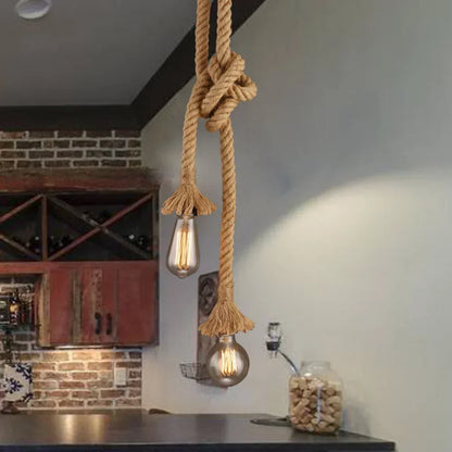 Touw Hanglamp E27 Vintage Industrieel Enkel Dubbel 0.5M-4M