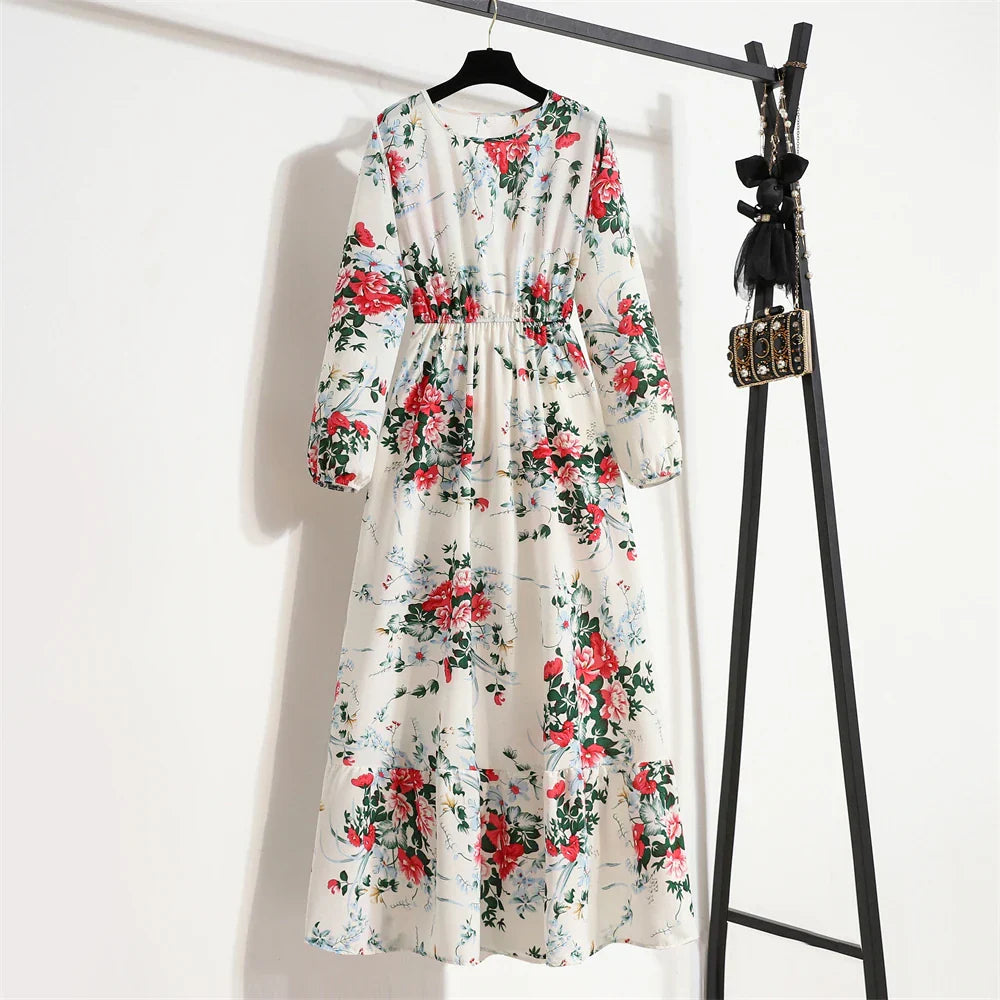 Variant image for Dalia | Vestito Lungo Elegante Floreale per Estate-3