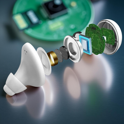 Draadloze Hoorversterker met Bluetooth & App-Bediening – Oplaadbare In-Ear Hoorondersteuning met Oplaadcase
