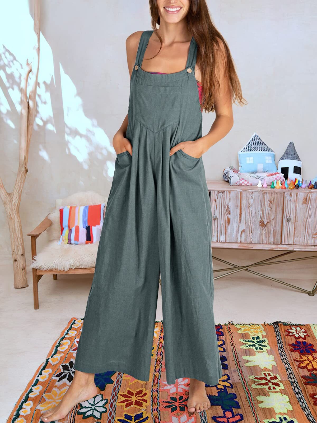 Jumpsuit Zomerkleding Dames Mouwloos Comfortabel