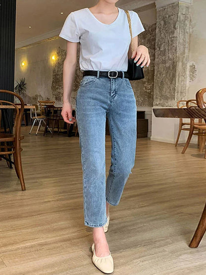 Stijlvolle Skinny Jeans Denim Blauw