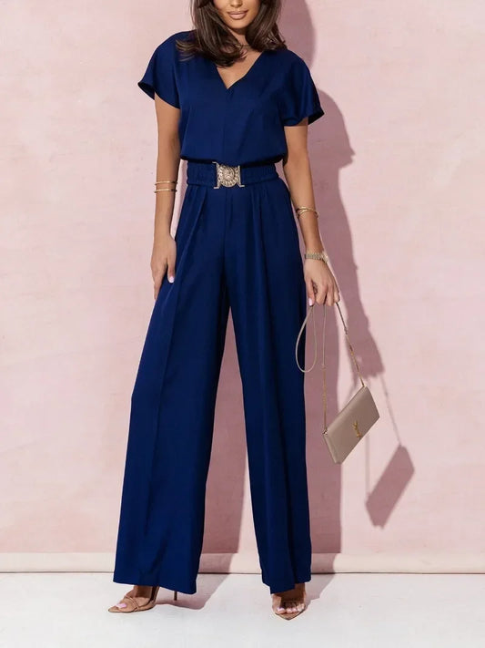 V-hals Jumpsuit Zomerjurk voor Vrouw - StudioMarella