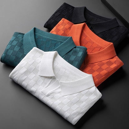 Gebreide Polo Shirt Heren Klassiek Comfortabel
