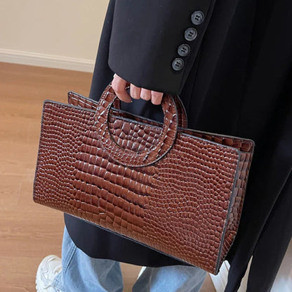 Luxe Handtas van Krokodillenleer Stijlvol en Elegант