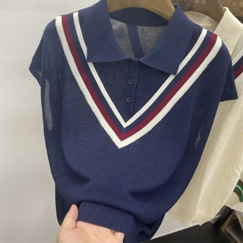Zomer Polo Shirt HorizonElegance Lichte Kleur - StudioMarella