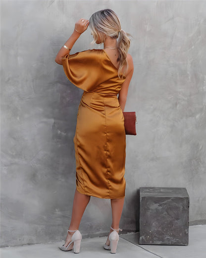 Luxe Avondjurk Zijde voor Dames Elegante Jurk