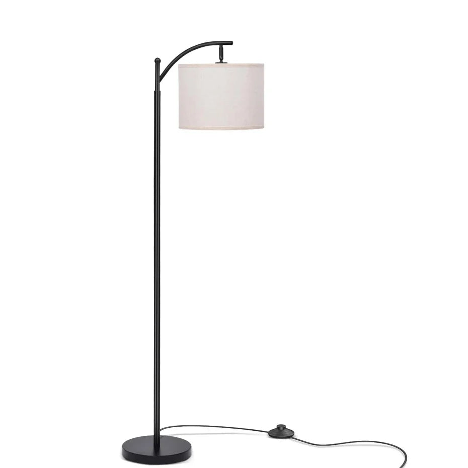Boog Vloerlamp Met Stoffen Kap 3 Lichtkleuren LED Modern Woonkamer