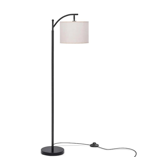 Boog Vloerlamp Met Stoffen Kap 3 Lichtkleuren LED Modern Woonkamer
