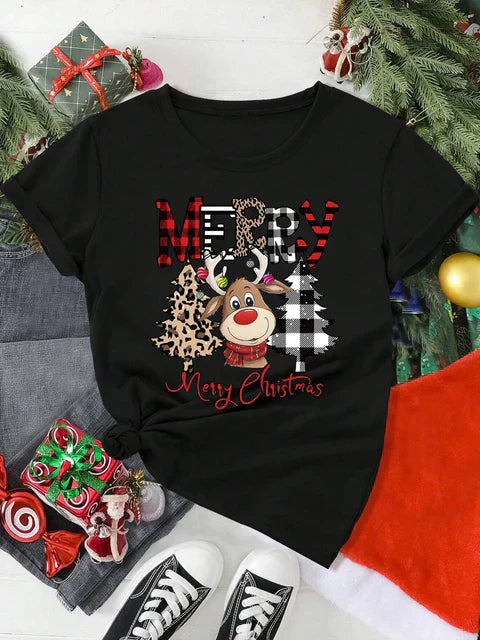 Kerst Trui Korte Mouw voor Vrouw