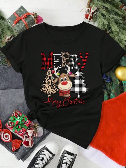Kerst Trui Korte Mouw voor Vrouw