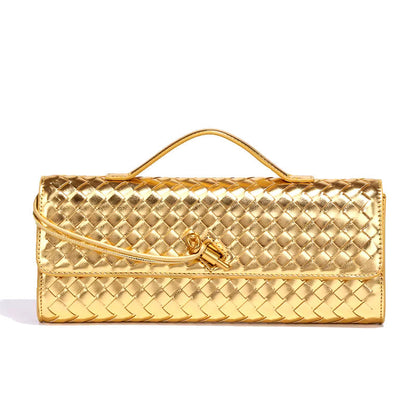 Vegan Leren Clutch Gevlochten Chique Design