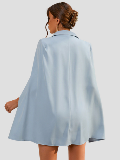 Jurk Blazer met Gouden Knopen en Cape Stijl London