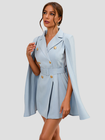 Cape Jurk voor Dames met Gouden Versiering