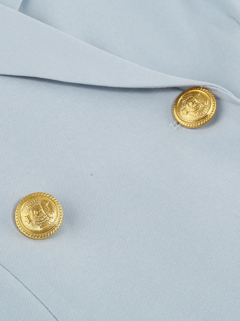 Jurk Blazer met Gouden Knopen en Cape Stijl London