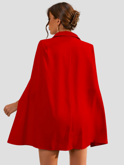 Cape Jurk voor Dames met Gouden Versiering