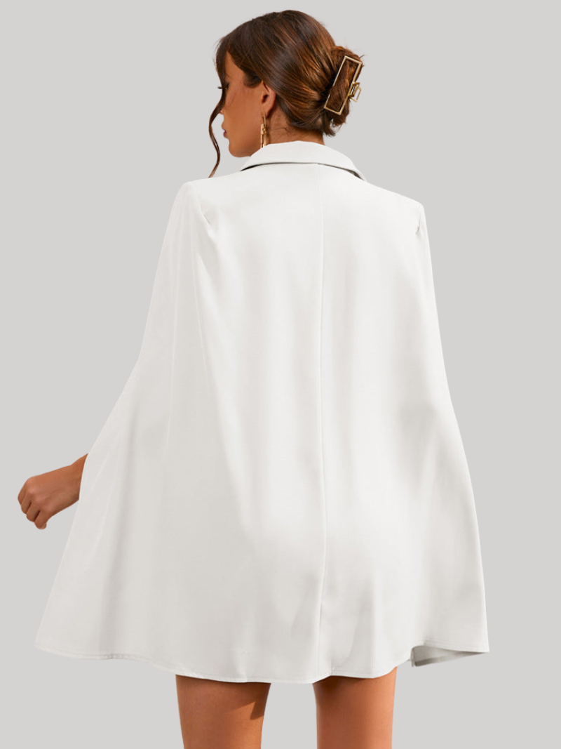 Cape Jurk voor Dames met Gouden Versiering