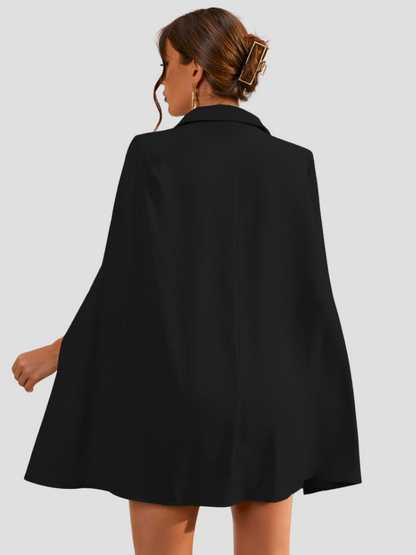 Jurk Blazer met Gouden Knopen en Cape Stijl London