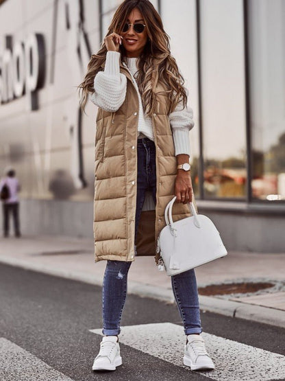 Lange Trapunt Gilet Warm Comodo voor Dames