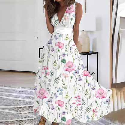 Sabrina | Lange Jurk Dames Met Bloemenprint 2