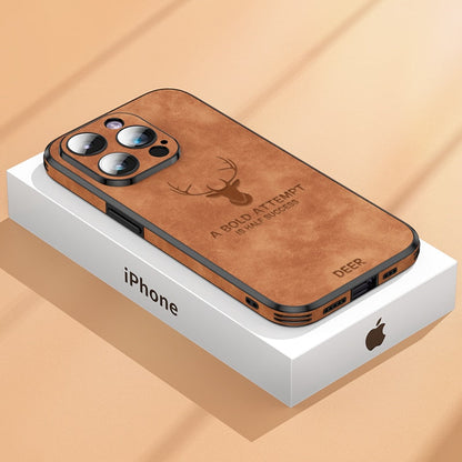 Smartphone Hoesje in Leerlook — Slank Design met Valbescheming & MagSafe-Compatibiliteit voor iPhone 16/15/14/13/12