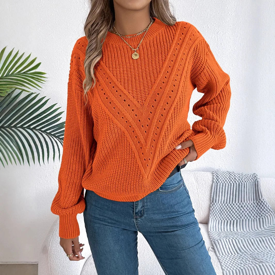 Dames Trui Oranje Warme Wintertrui - StudioMarella
