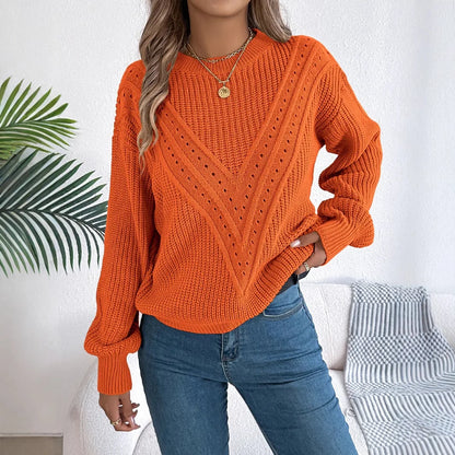 Dames Trui Oranje Warme Wintertrui - StudioMarella