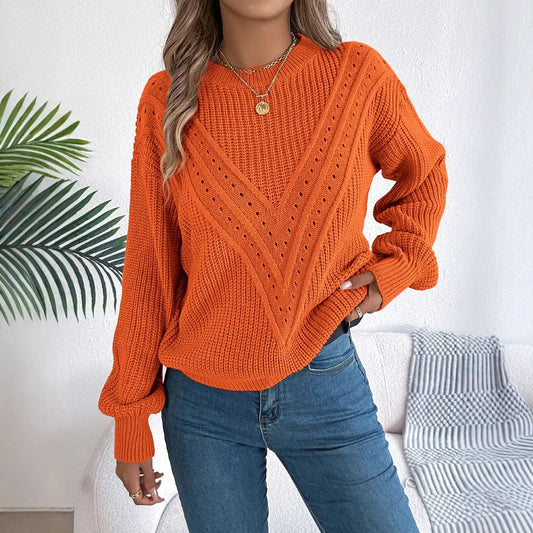 Dames Trui Oranje Warme Wintertrui - StudioMarella