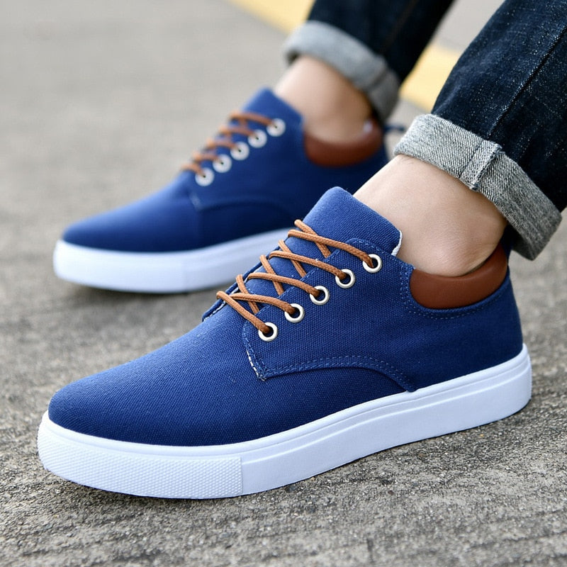 Heren Sneakers Leren Casual Schoenen Zwart Stijlvol