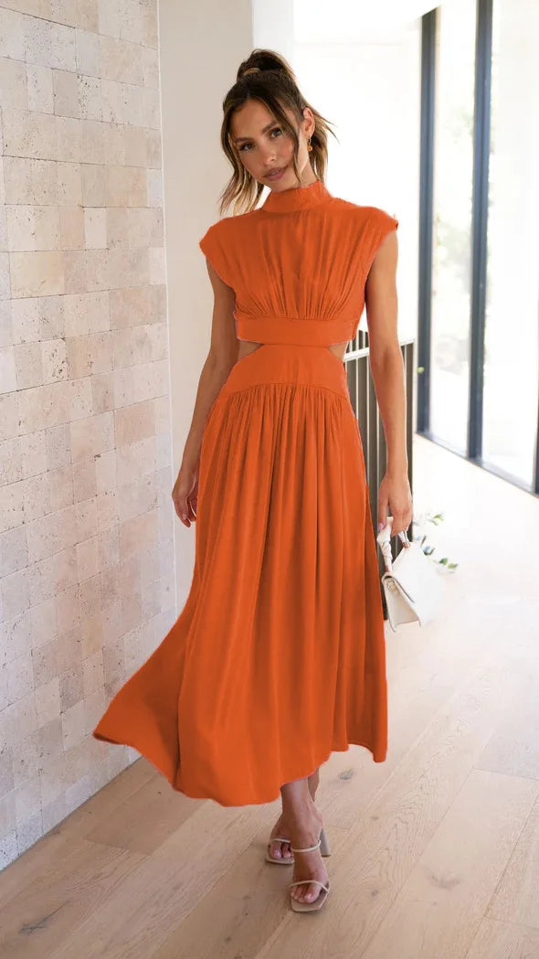 Vrouwen Zomerjurk Geplooide Maxi Jurk Lange Jurk Zomer
