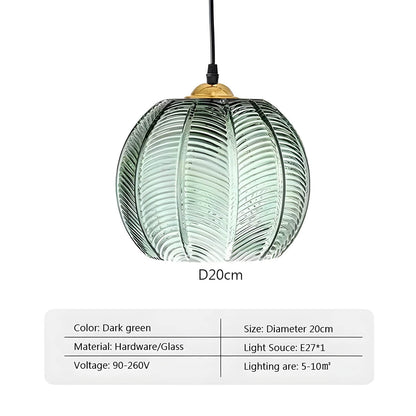 Hanglamp Glas Retro Ribbel Design E27 Plafondlamp Woonkamer