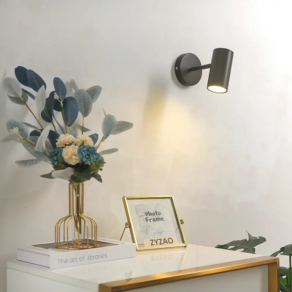 Wandspot LED Draaibaar Metaal Zwart Goud Geïntegreerd Slaapkamer Woonkamer Leeslamp Accentverlichting Modern Minimalistisch
