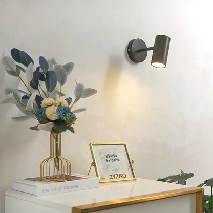 Wandspot LED Draaibaar Metaal Zwart Goud Geïntegreerd Slaapkamer Woonkamer Leeslamp Accentverlichting Modern Minimalistisch