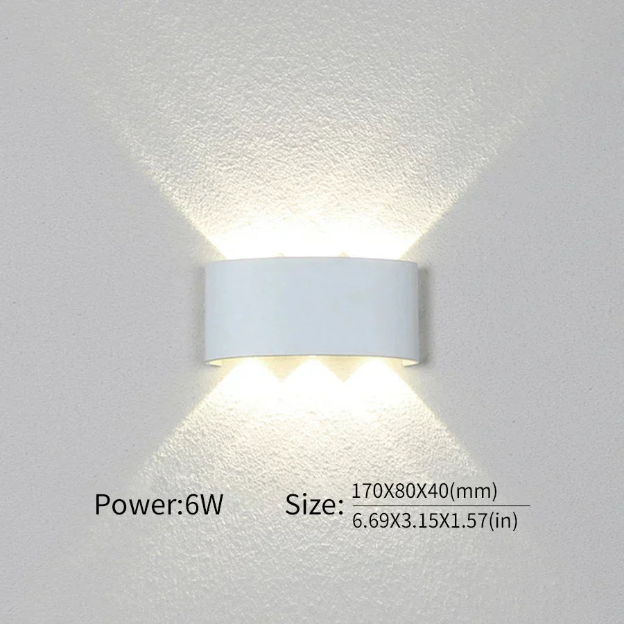 Minimalistische LED-wandlamp voor binnen of buiten - Aluminium - Zwart of Wit - 2W tot 10W