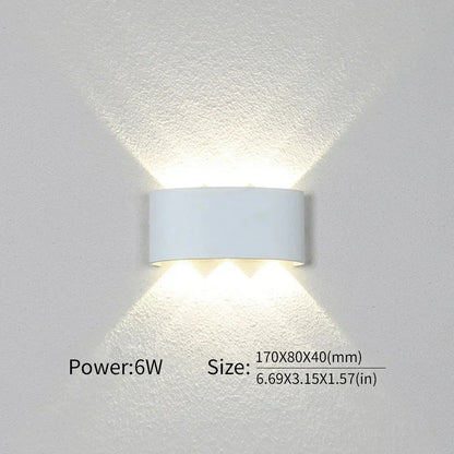 Minimalistische LED-wandlamp voor binnen of buiten - Aluminium - Zwart of Wit - 2W tot 10W
