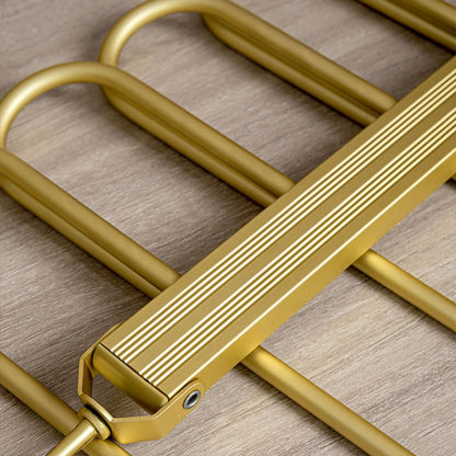 Broekhanger aluminium 6 broeken goud ruimtebesparend kledinghanger kast organizer draaibare hanger anti slip broekhouder