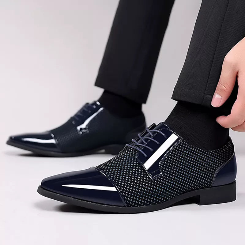 Heren Schoenen Leder Glanzend met Strass Steentjes