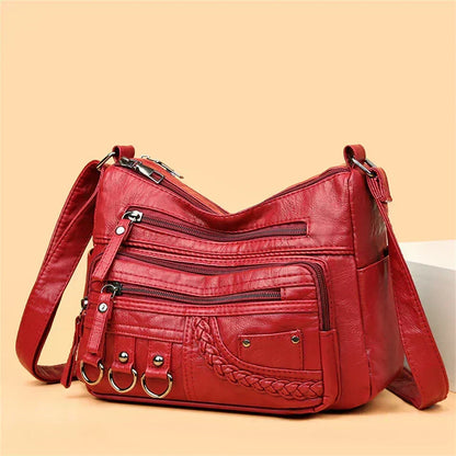 Vintage Handtas Vegan Leer Elegante Schoudertas Dames Retro Stijl Dagelijkse Tas Mode Accessoire Vrouwen