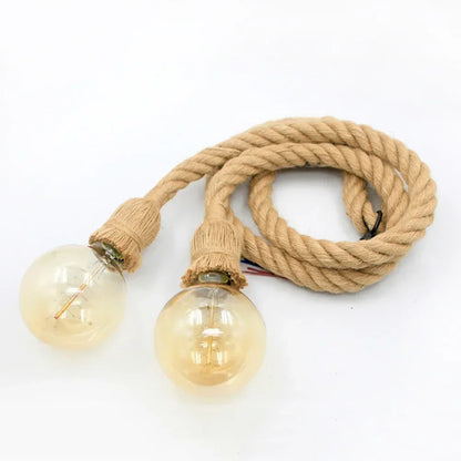 Touw Hanglamp E27 Vintage Industrieel Enkel Dubbel 0.5M-4M