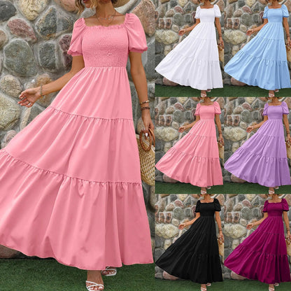 Lila Maxi Jurk met Lange Mouwen voor Vrouwen