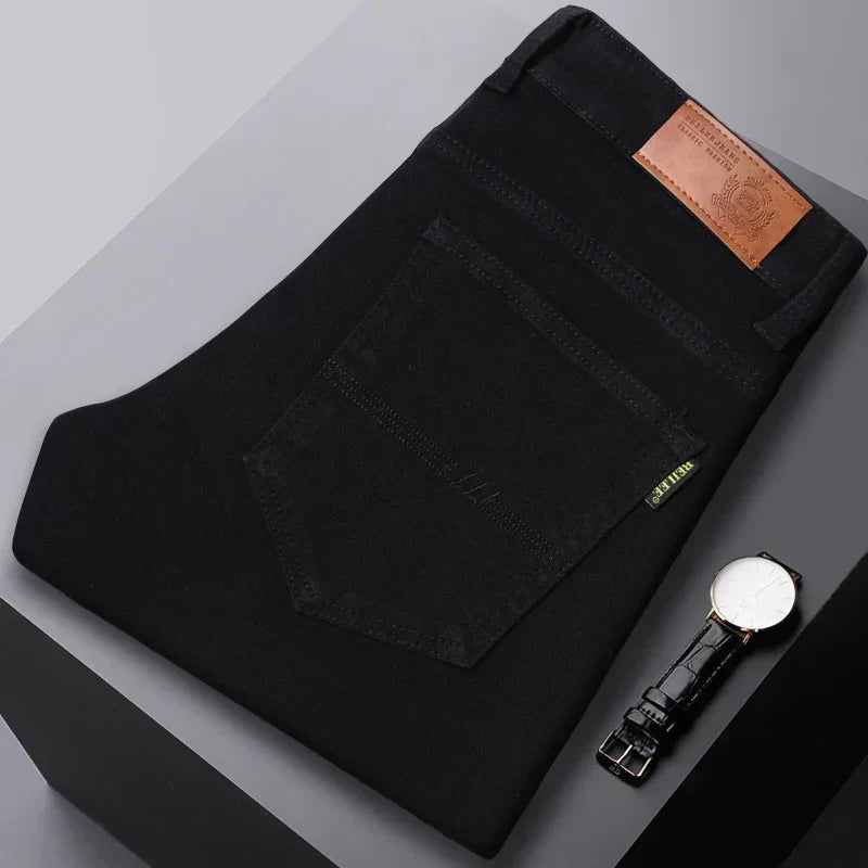 Heren Jeans Slim Fit Comfortabel Straight Model