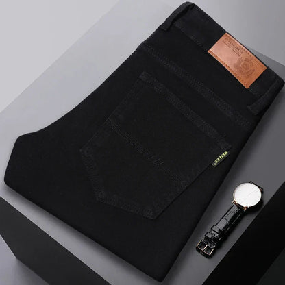 Heren Jeans Slim Fit Comfortabel Straight Model